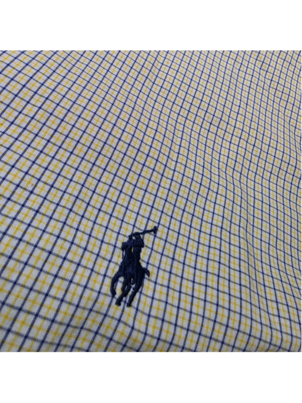 Ralph Lauren Yarmouth Shirt Mens 15.5 Blue Yellow Check Button Down Cotton